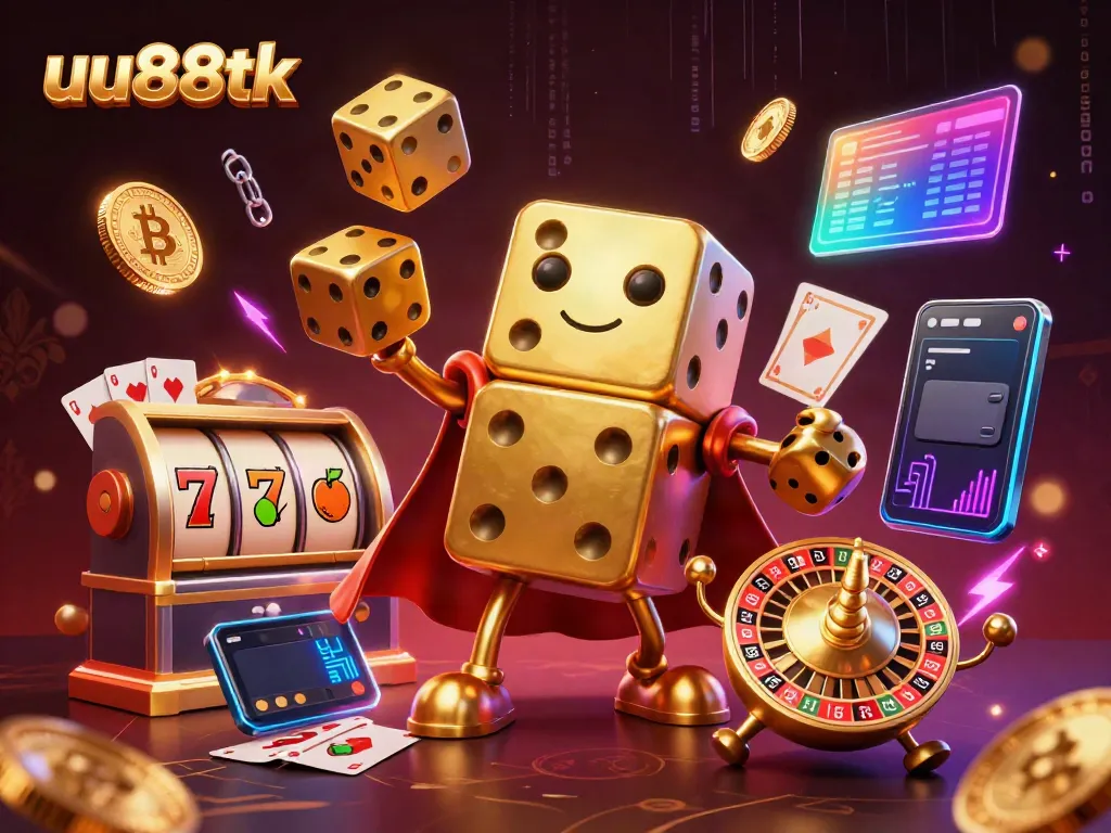 Engage with thrilling games and slots at uu88tk casino featuring vibrant animations and gold elements.