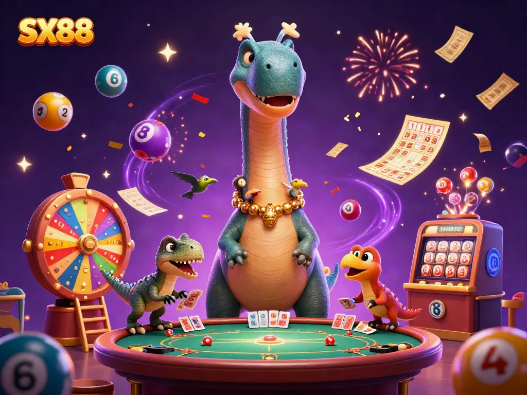 Experience thrilling gameplay at SX88 with vibrant characters and dynamic casino elements.