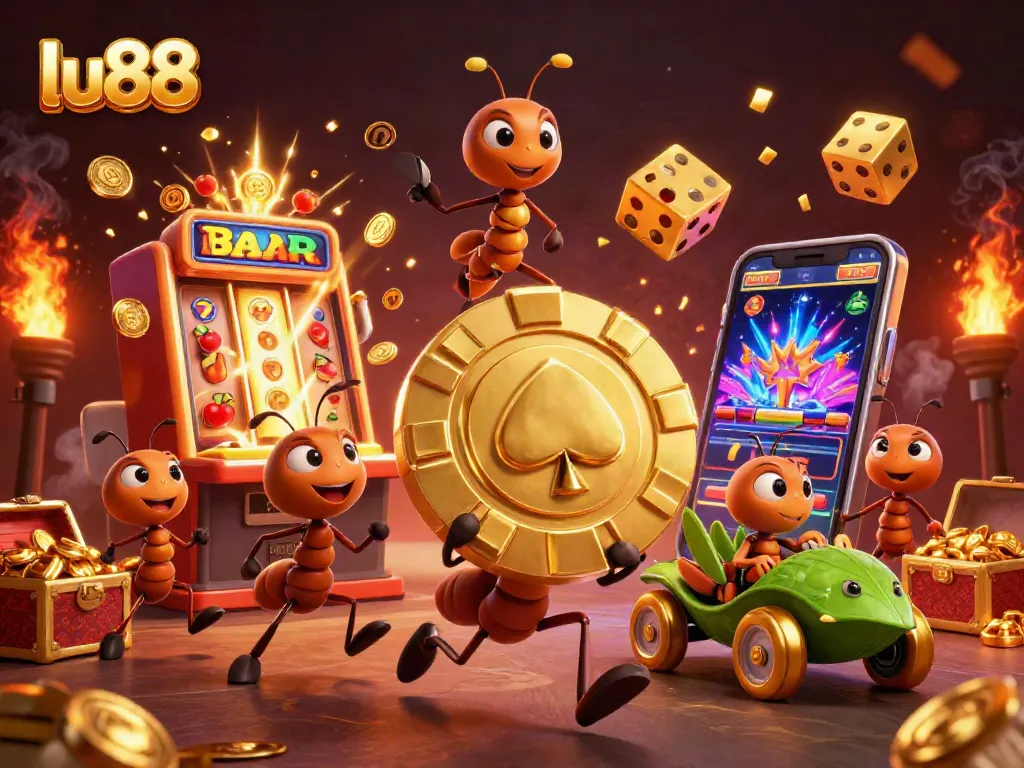 Experience thrilling heists in lu88’s vibrant 3D casino world filled with slot machines and golden treasures.