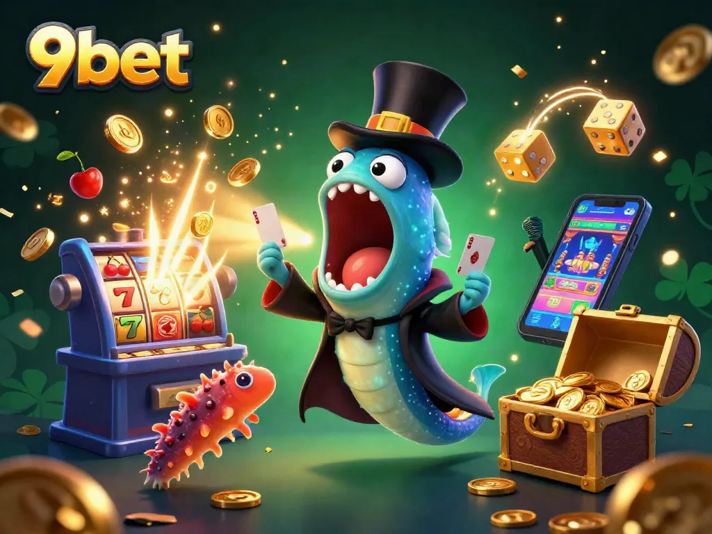 Engage in thrilling gameplay at 9bet with animated sea creatures and exciting casino elements.
