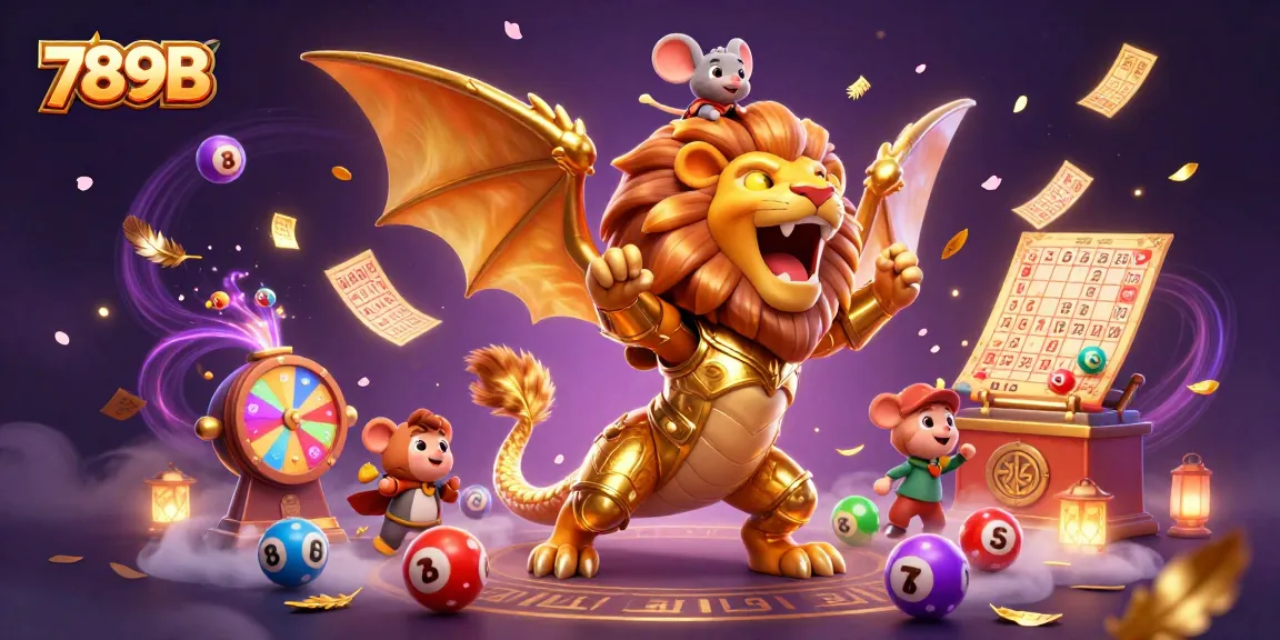 Experience winning strategies with 789B in a vibrant casino scene featuring dynamic lottery elements.