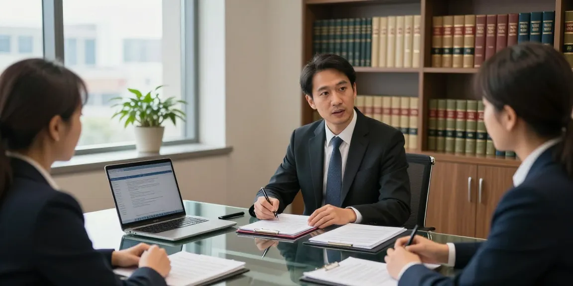 Lawyer providing legal consultation for family or criminal cases, showcasing expertise and client engagement.